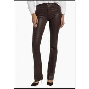 NEW YORK AND COMPANY BLACK HIGH WAISTED JENNIFER HUDSON FAUX LEATHER PANTS SZ.12